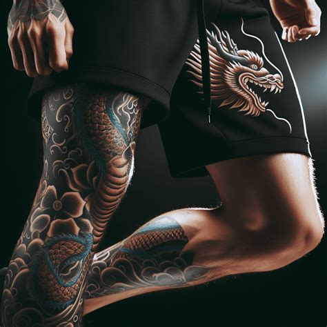 tatuaje dragon pierna|Tatuaje dragón en la pierna